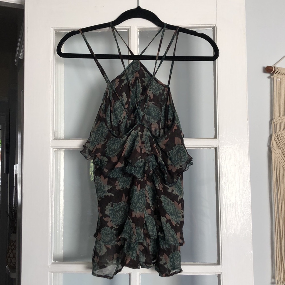 Barely worn floral boho flowy Free People Tank Top - Picture 2 of 4